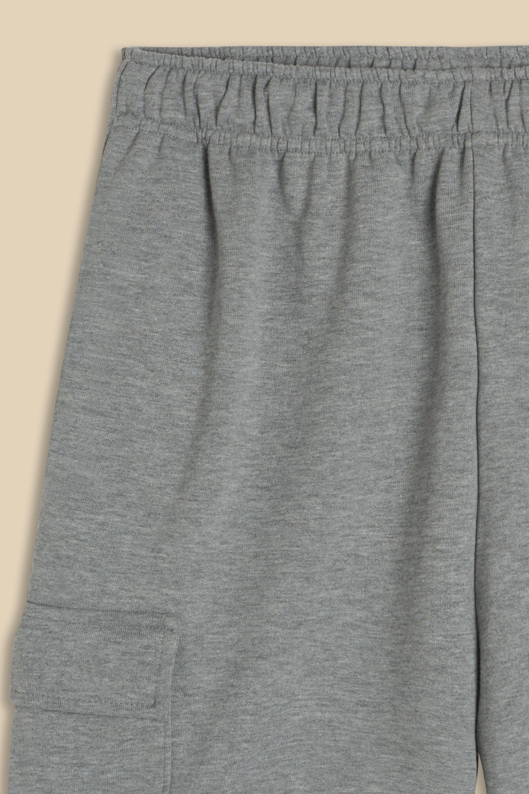 Grey Cotton Training Cargo Shorts - Image 4