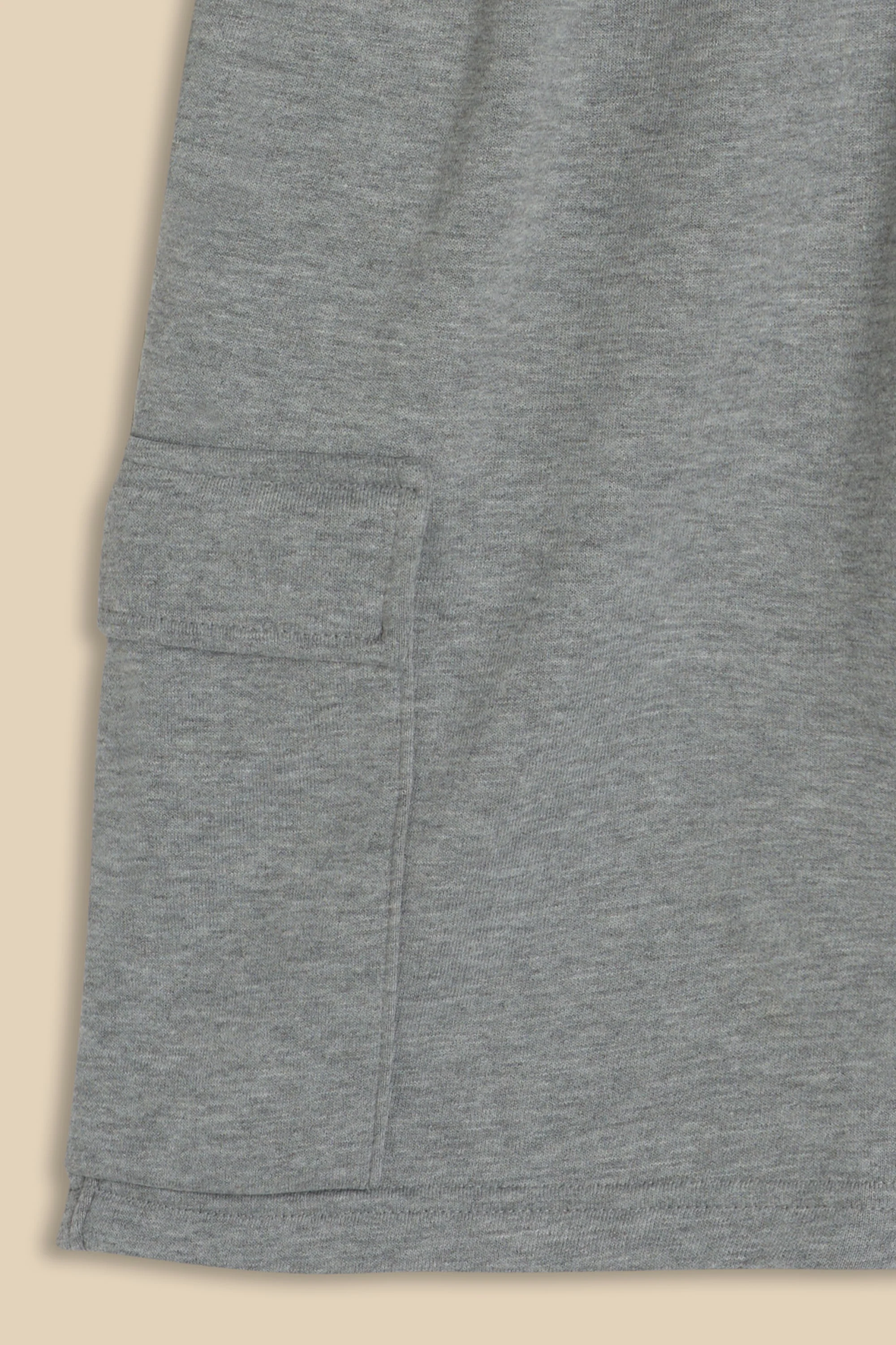 Grey Cotton Training Cargo Shorts - Image 5