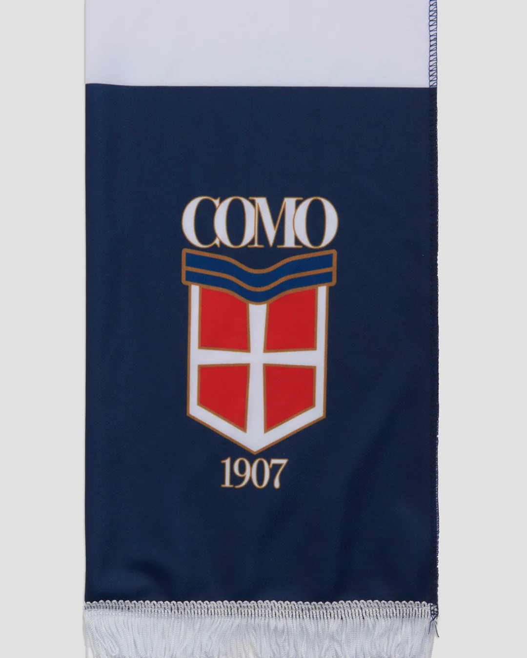 Como 1907 Sciarpa Navy Bande Bianche Logo Crest - Image 3
